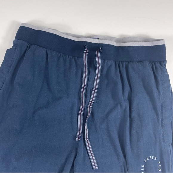 Ted Baker Men's Navy Jogger Lounge Wear Pants Drawstring Medium - Picture 3 of 5